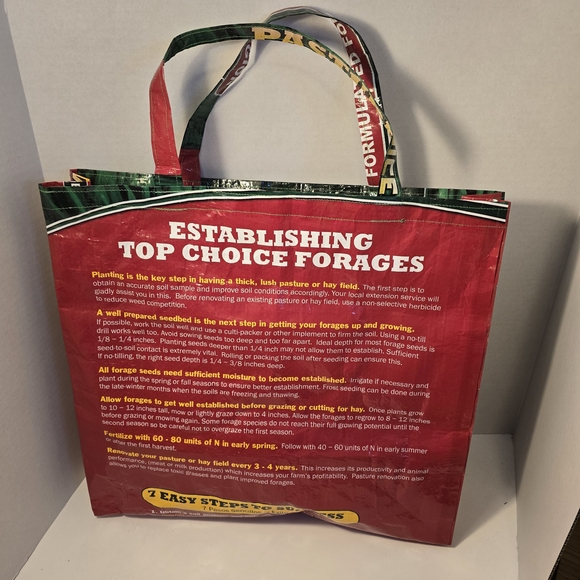 Tote Bag Handmade Bravo Multicolor Sturdy Cow Horse Sheep Grocery - Picture 2 of 3